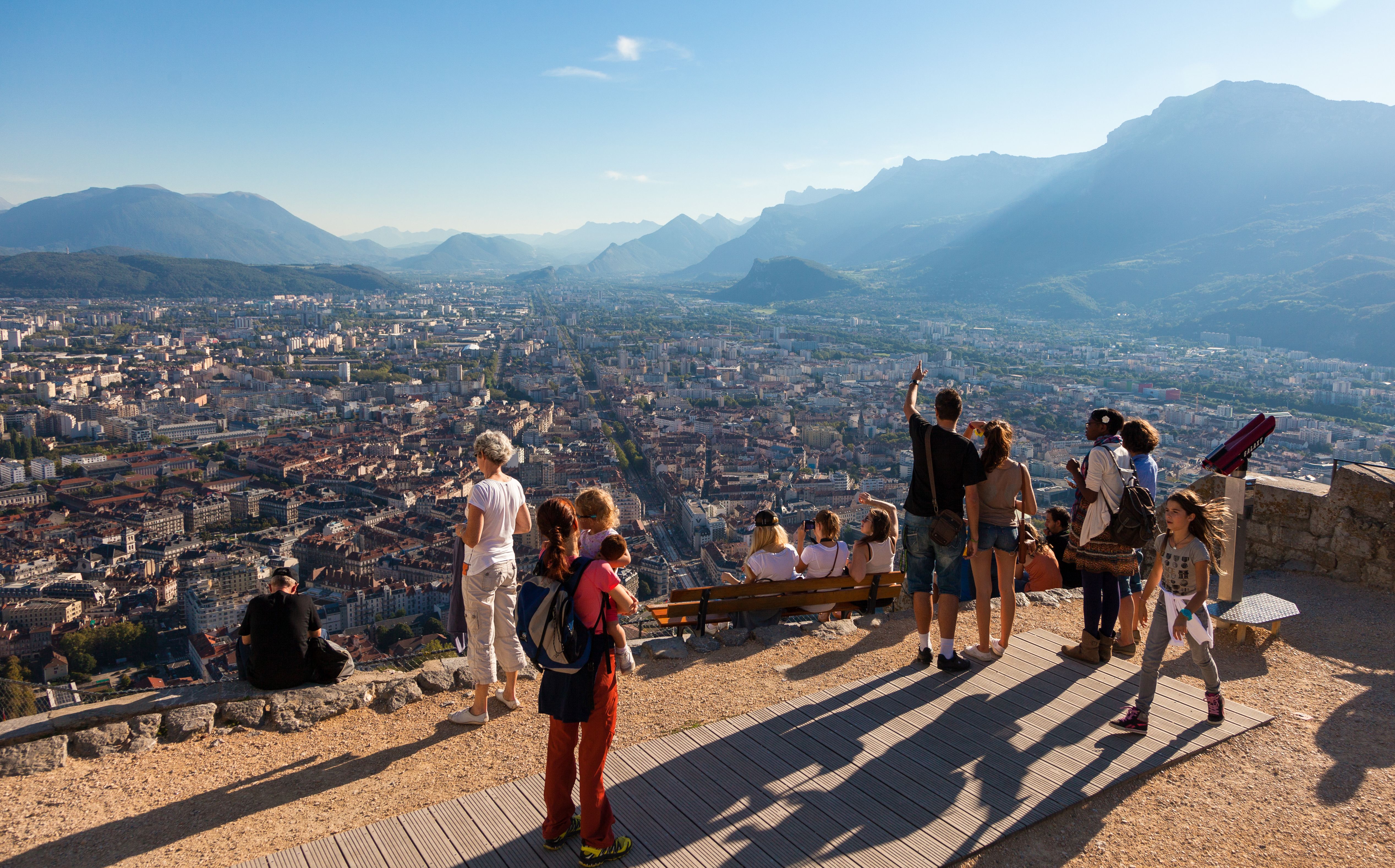 Vue depuis le Fort de la Bastille à Grenoble © Pierre Jayet